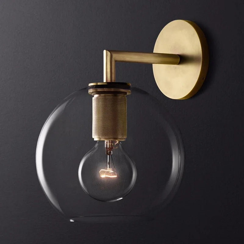 Modern Bronze LED Wall Lamp - Scandinavian Design for Bedroom & Living Room