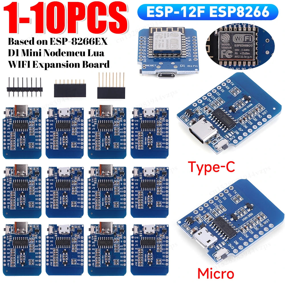 ESP8266 D1 Mini WiFi Development Board for Arduino IoT Projects