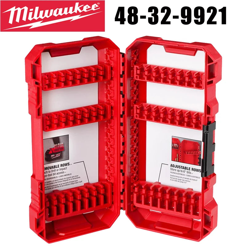 Milwaukee 1/4 Inch Hex Shank Bits Organizer - Durable Storage Case