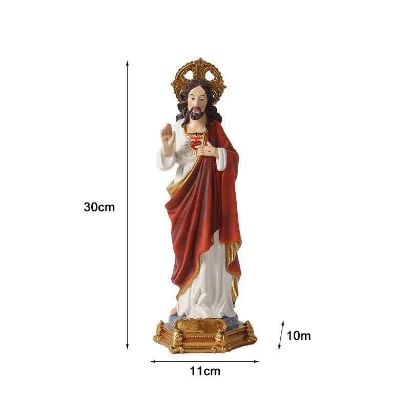 Elegant Jesus Sanctification Figurine - Resin Statue Decoration