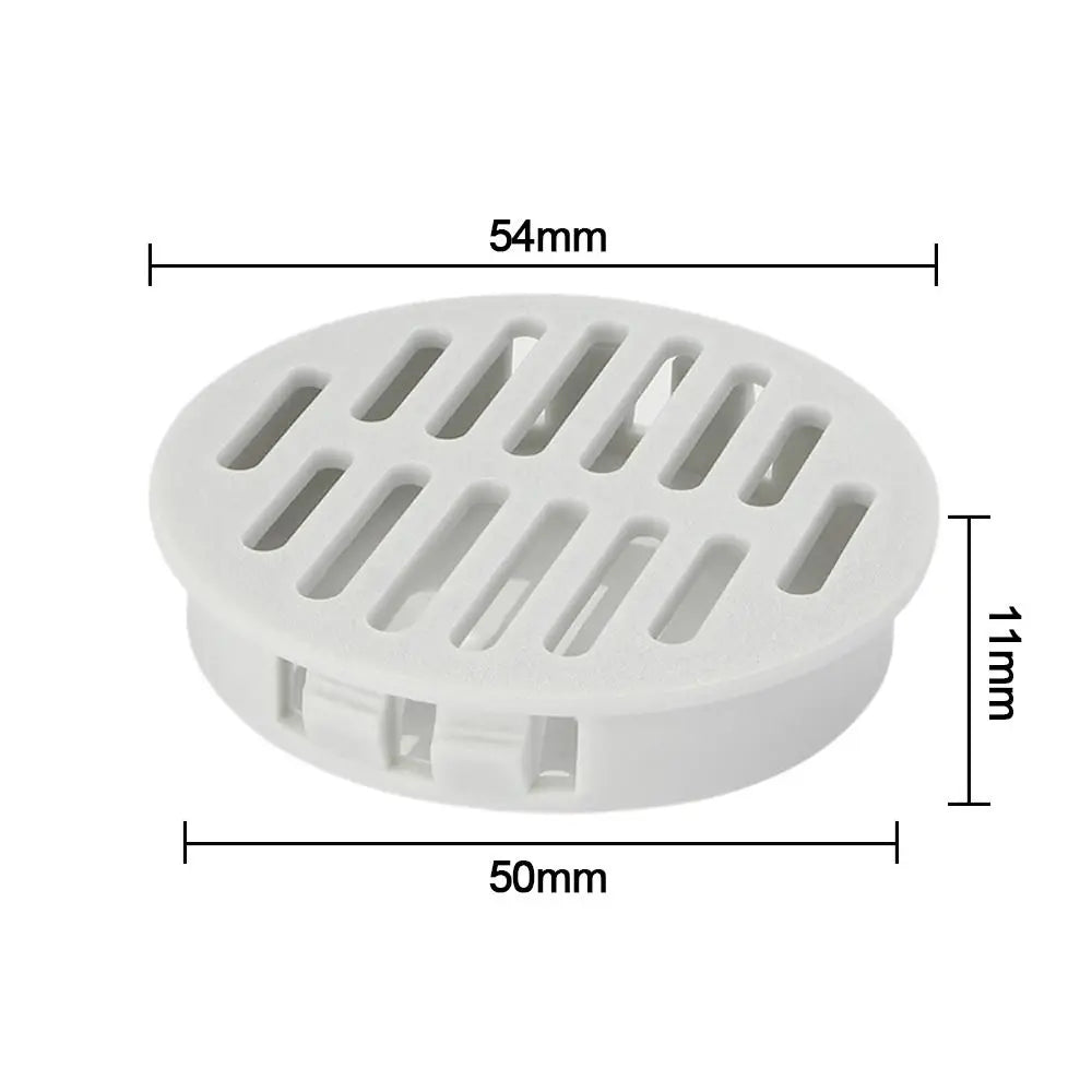 4Pcs Round Plastic Louver Vent Cover for Cabinet & Furniture