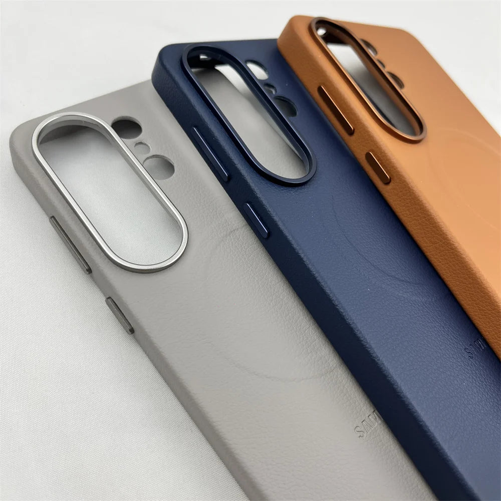 Luxurious Leather Magnetic Case for Samsung Galaxy S26 Ultra