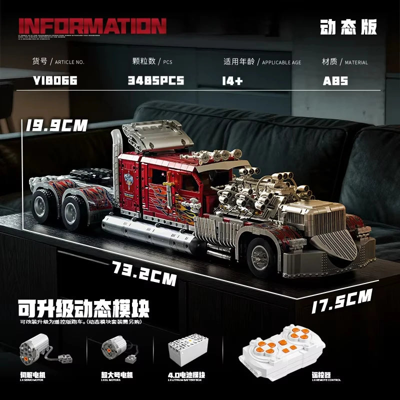 MOULD KING 3485PCS Heavy Truck Building Blocks for Kids - Awesome Gift!