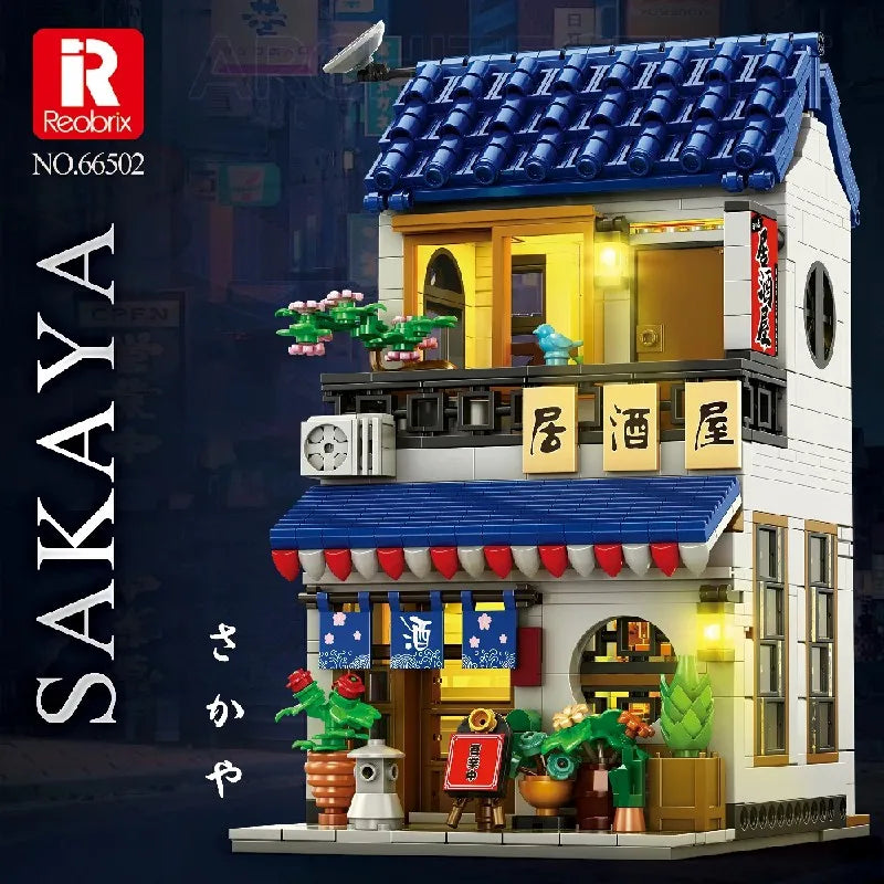 1130PCS Japanese Izakaya Building Blocks - Creative Model Set for Adults