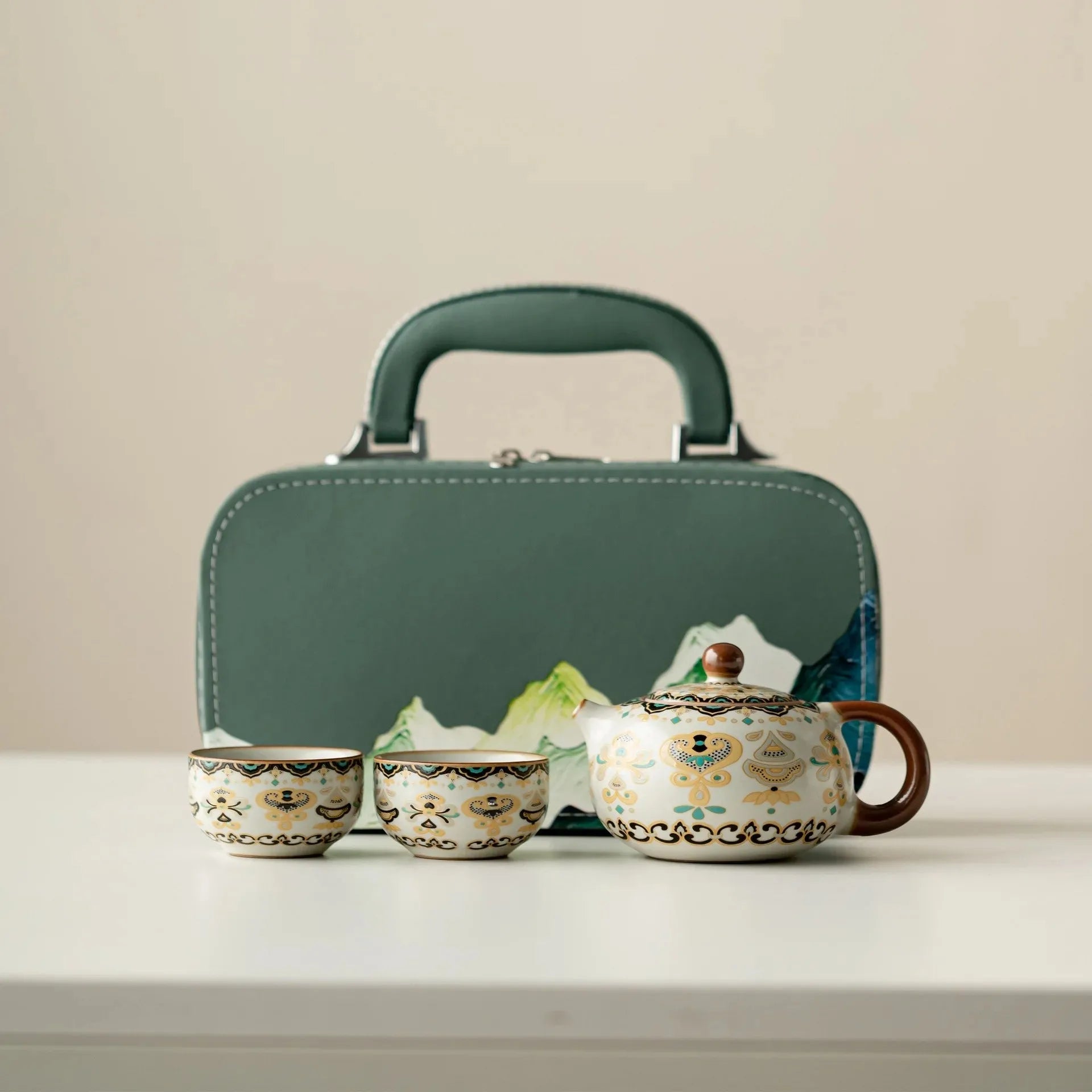 Elegant Portable Travel Tea Set - Anti-Scalding & Customizable