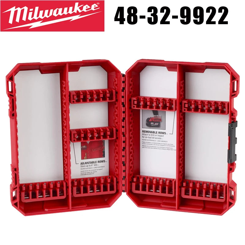 Milwaukee 1/4 Inch Hex Shank Bits Organizer - Durable Storage Case