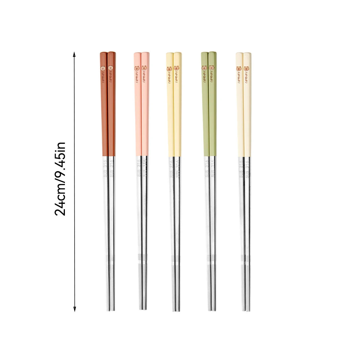 Cute Capybara Stainless Steel Chopsticks - Portable & Non-Slip