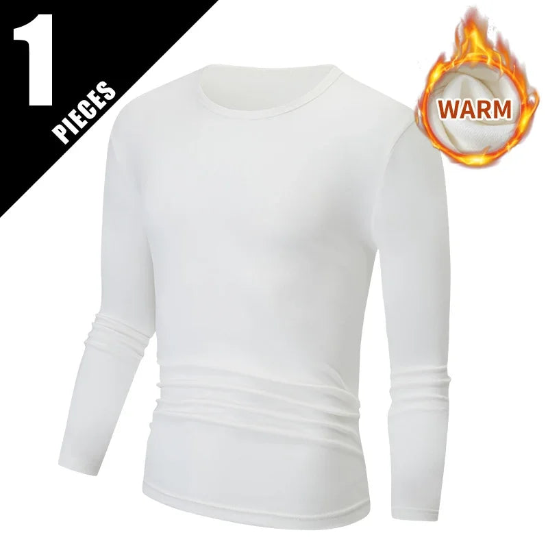 Men's Warm Long Sleeve Casual T-Shirt - Comfortable & Stylish