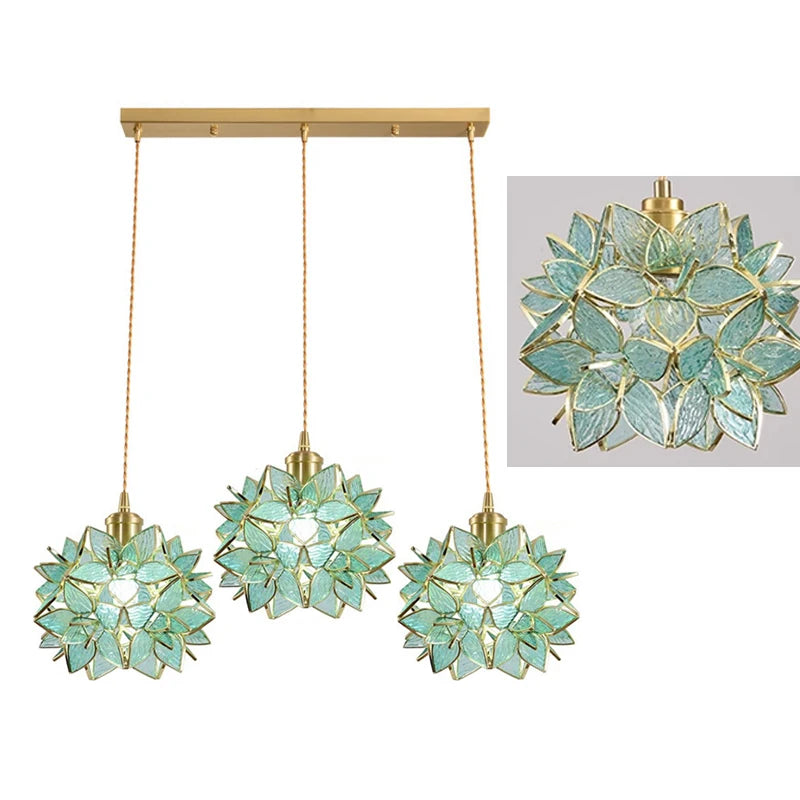 Nordic Copper Glass Pendant Light - Stylish LED Fixture for Home