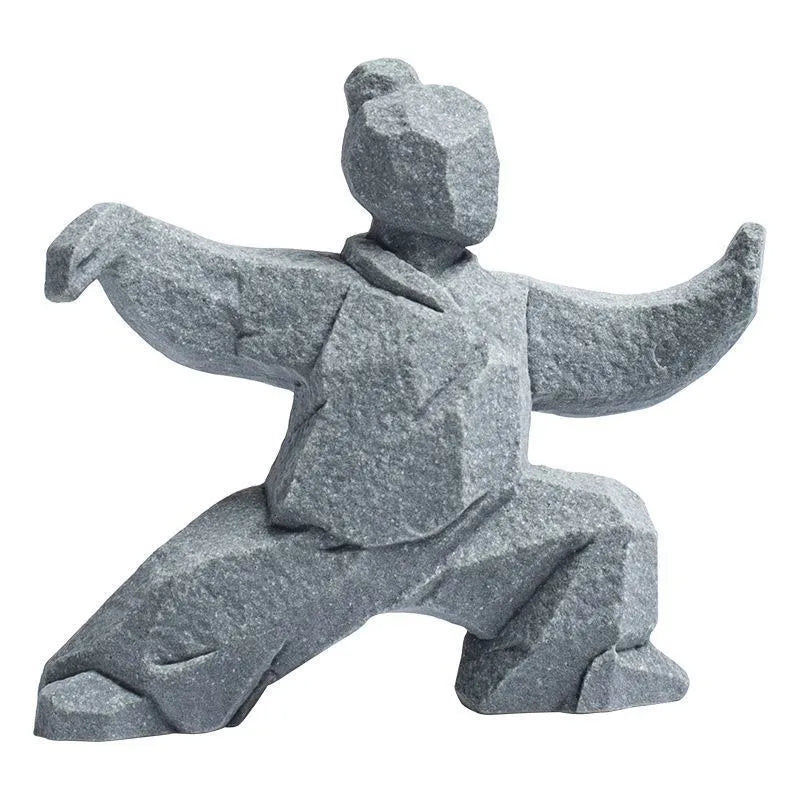 Artistic Tai Chi Warrior Figurine - Elegant Home Decor