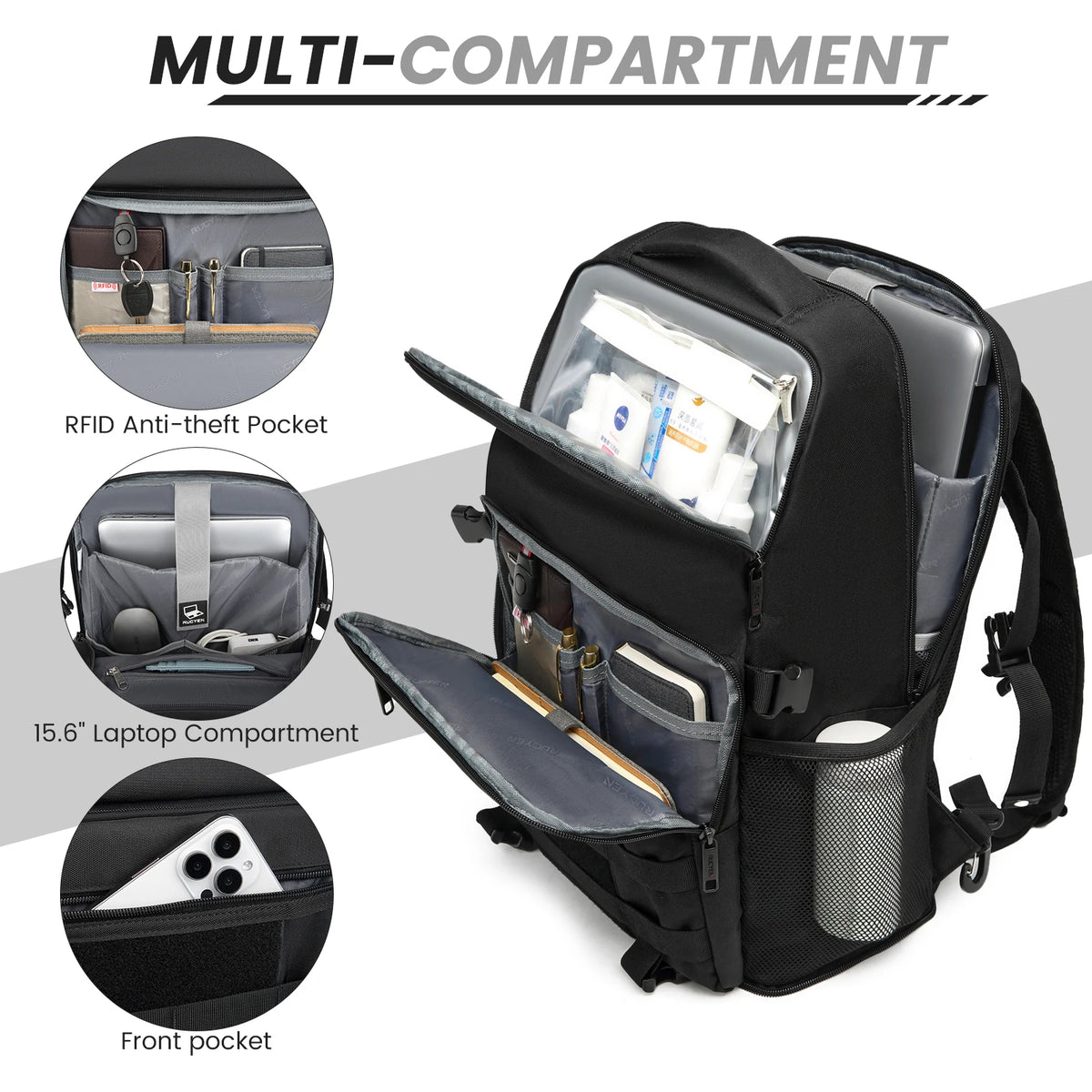 Insulated Travel Backpack Cooler with Laptop Compartment - Large Capacity