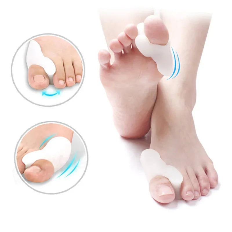 2 Pcs Silicone Toes Separator for Foot Pain Relief & Comfort