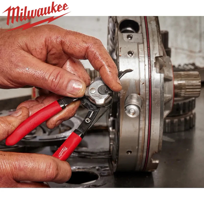 Milwaukee 7-Inch Convertible Snap Ring Pliers - 18°/90° Dual-Purpose Tool