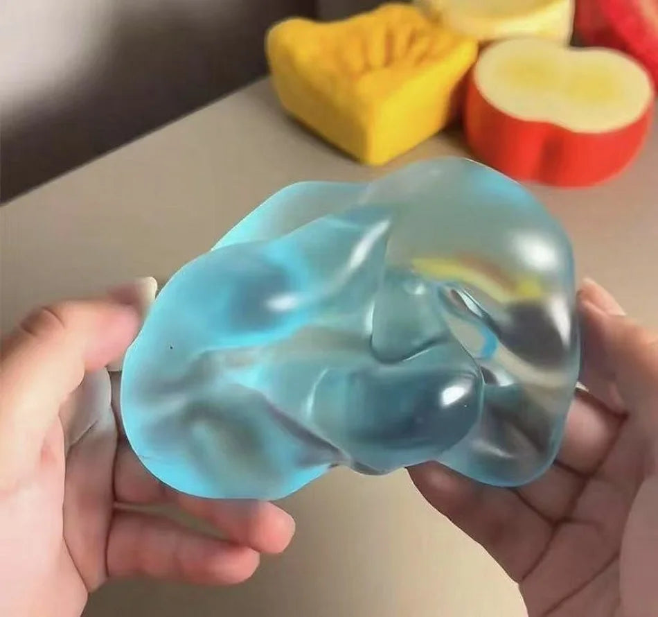 Squishy Green Apple Stress Ball - Fidget Sensory Toy for Relief