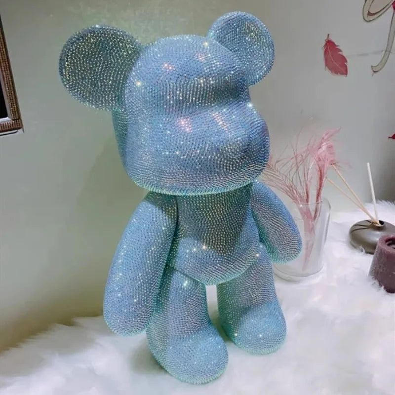 Glittering Rhinestone Bear Figurine - DIY Jewelry Decoration