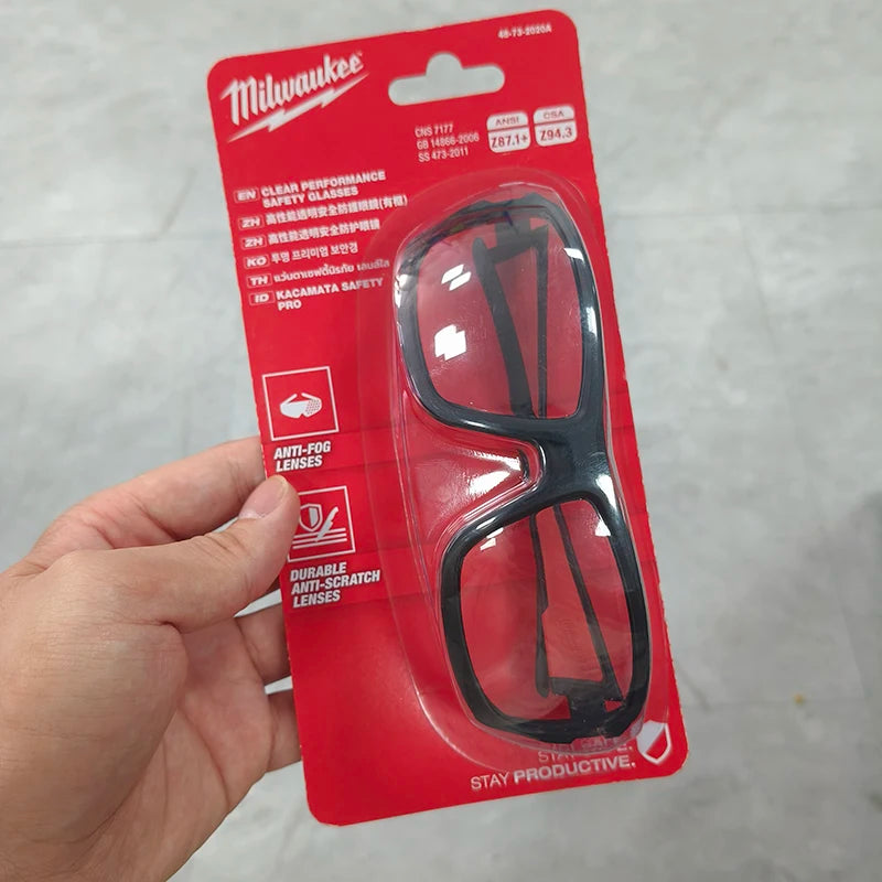 Milwaukee Clear Performance Safety Glasses - Fog-Free & Anti-Scratch