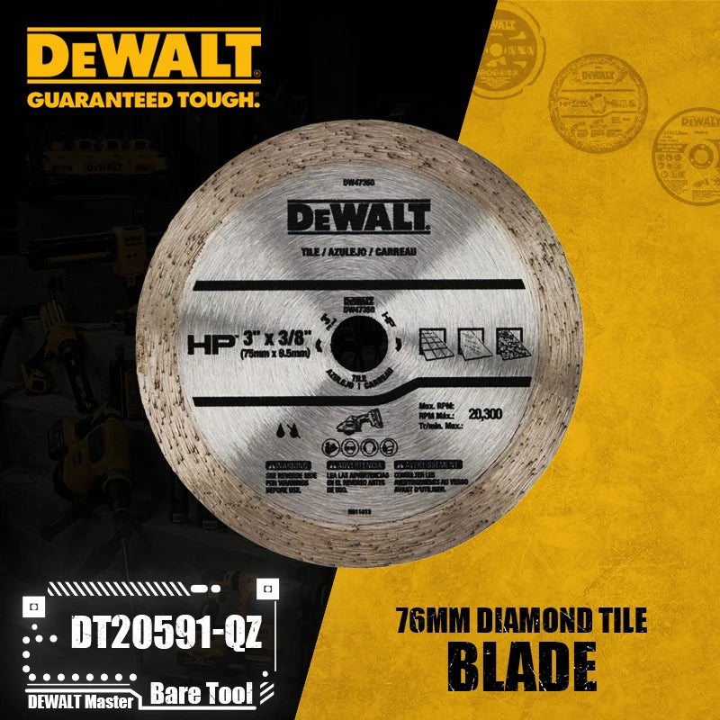 DEWALT 76MM Blade Set - Multi Material, Diamond Tile & Steel Cutting