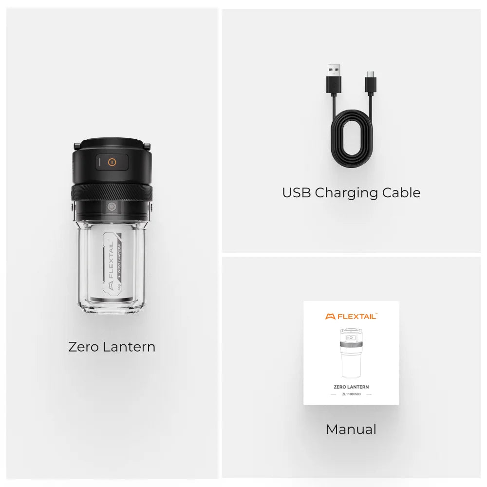 FLEXTAIL ZERO Ultralight 2-in-1 Camping Lantern - 300LM LED & Waterproof