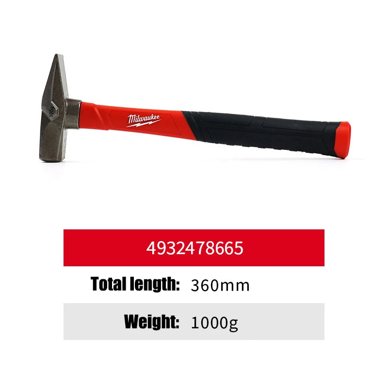 Milwaukee Fiberglass Ball Peen Hammer with Anti-Vibration Grip