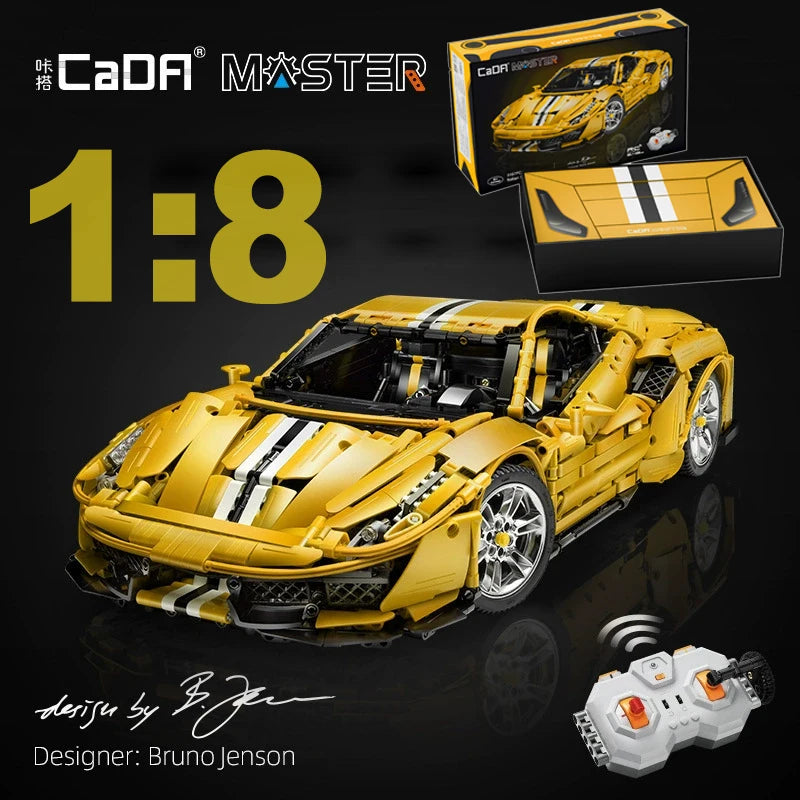 CaDA 3187PCS Remote Control Drift Racing Car Building Blocks Set