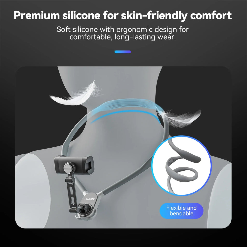 TELESIN 360° Neck Mount - Hands-Free Smartphone Photography Tool