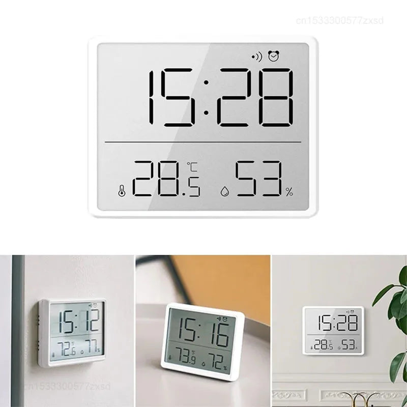 Ultra Thin Digital Alarm Clock with Large LCD & Magnetic Design