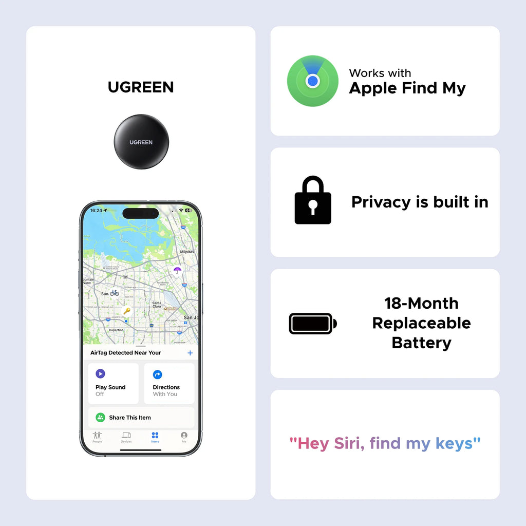 UGREEN SmartTrack Link - Bluetooth Tracker for Apple Find My