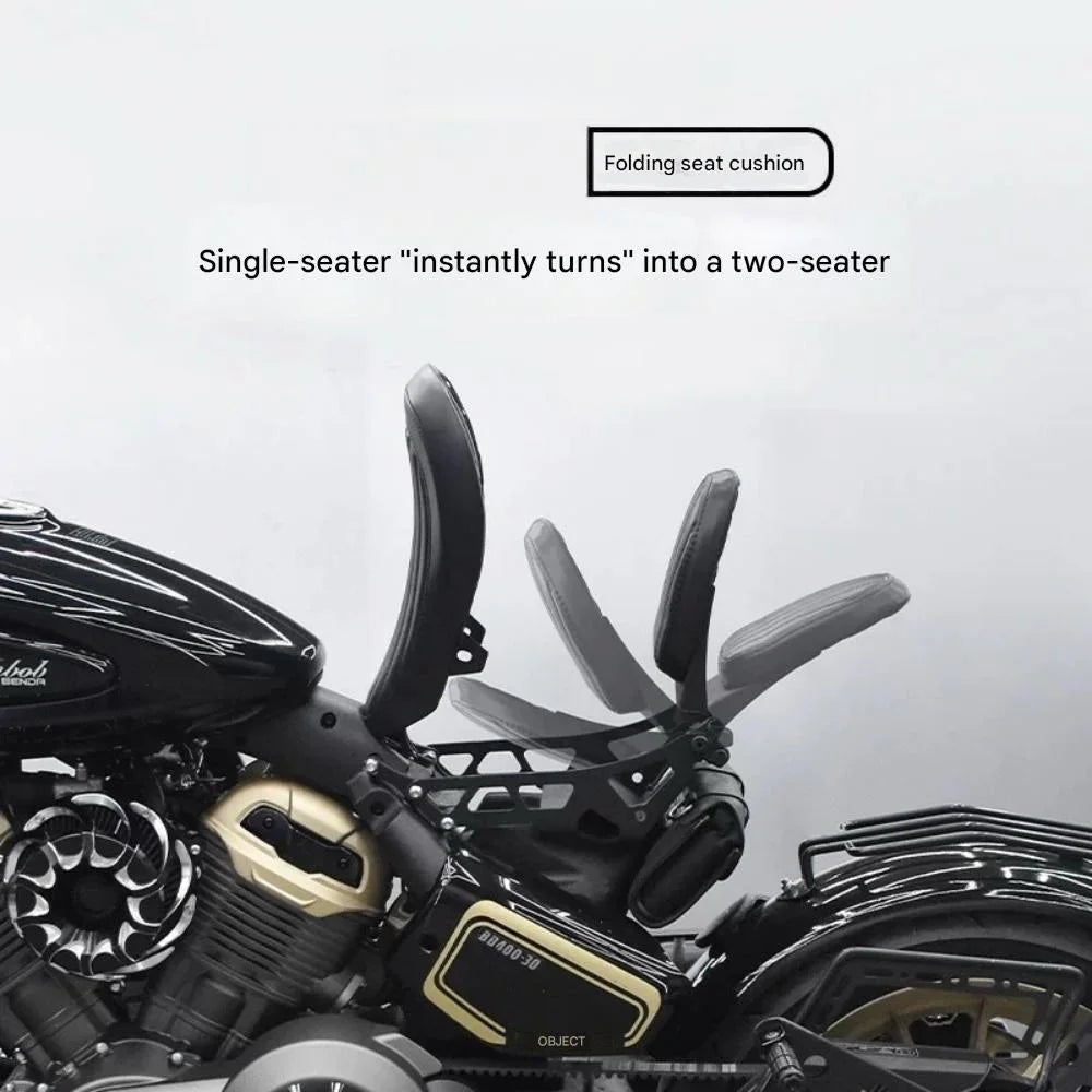 Benda Napoleon 450/500 Motorcycle Dual Seat - Compact Folding Design
