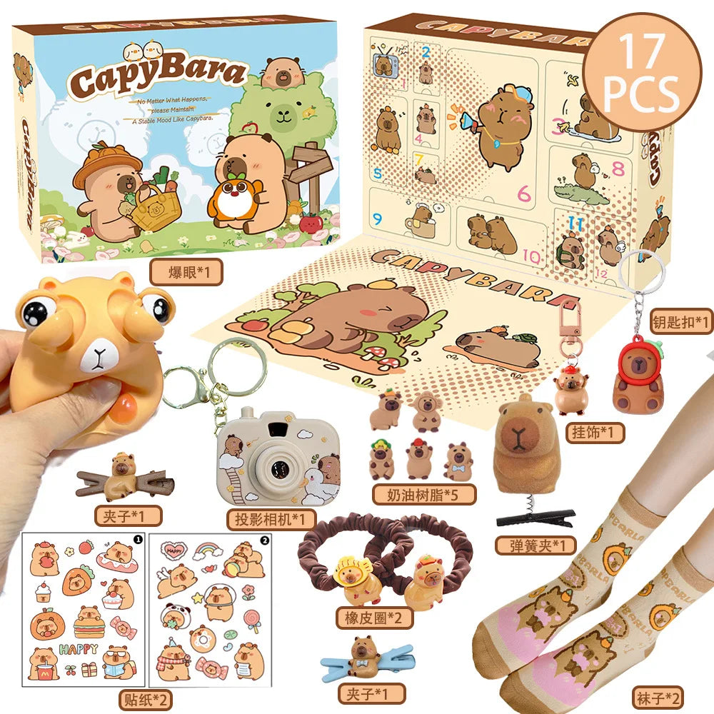 Delightful Capybara Advent Calendar for Kids' Holiday Fun