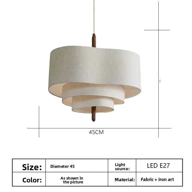 Wabi Sabi Japanese Cloth Pendant Light for Home & Dining Decor