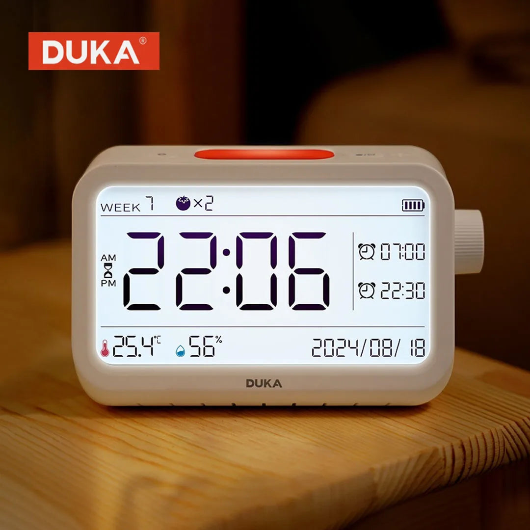 DUKA MT2 Multi-Function Thermohygrometer & Alarm Clock for Home