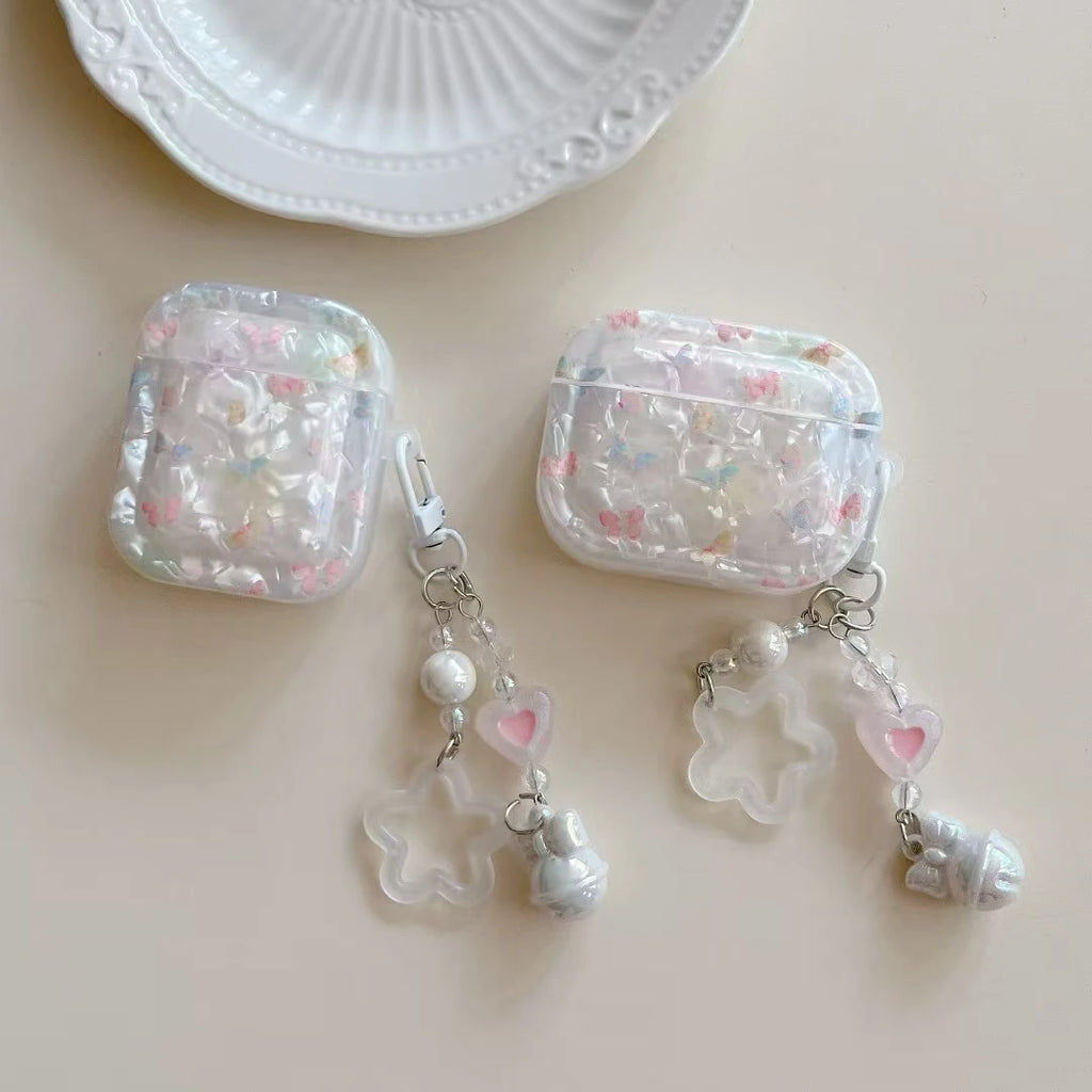 Floral Butterfly AirPods Case with Bracelet for All Generations