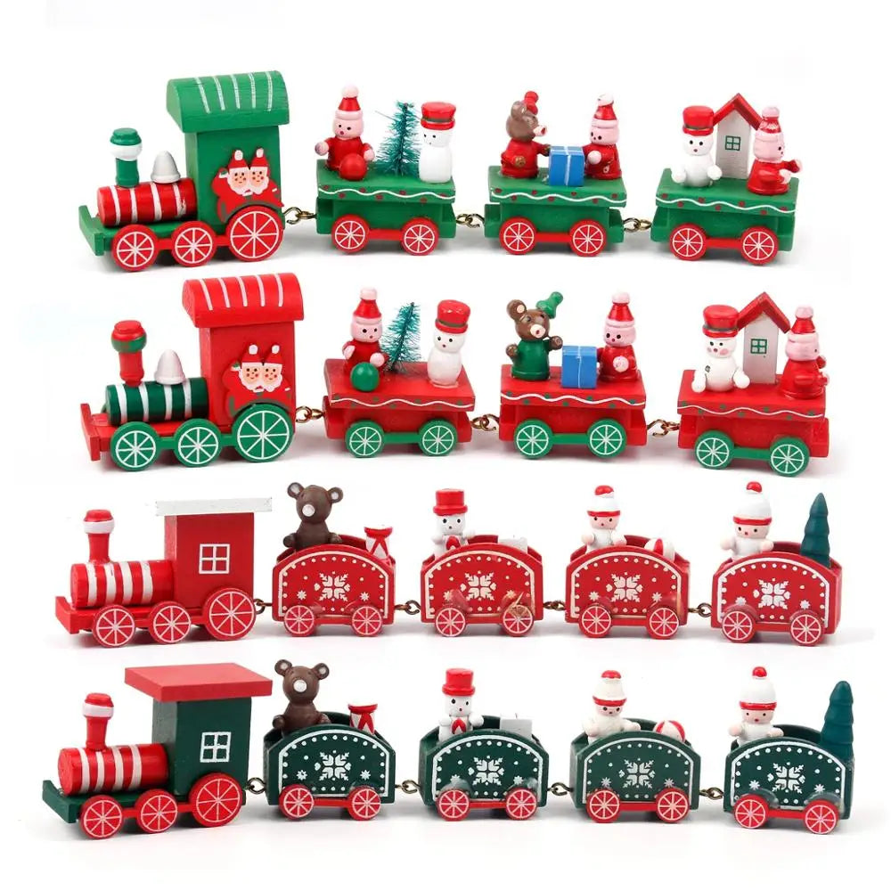 Christmas Train Ornament – Festive Wooden & Plastic Holiday Decor
