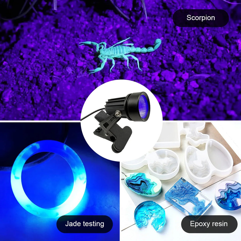 T-SUNRISE UV Projection Light with Clip for Parties & Events