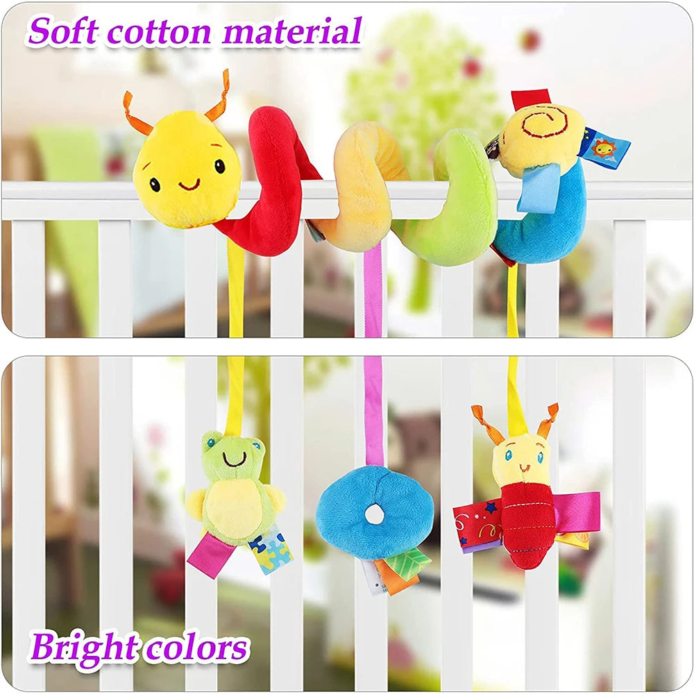 Plush Hanging Baby Rattle & Crib Mobile – Soft Sensory Toy for Infants