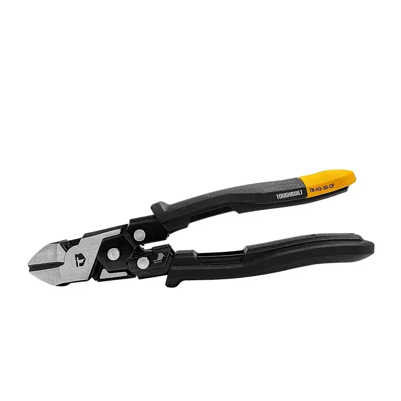 TOUGHBUILT Labor-Saving 7-Inch Diagonal Jaw Pliers with Spring