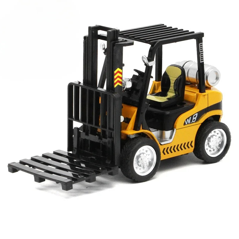 1:24 Diecast Crane Forklift Model with Sound & Light Functions