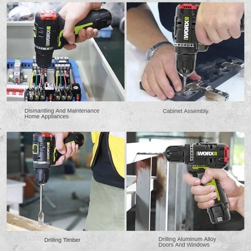 WORX WU130X 12V Cordless Brushless Electric Screwdriver Drill