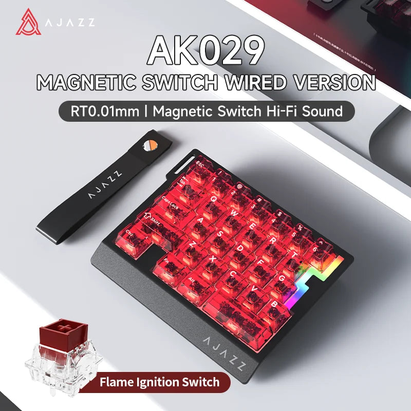 AJAZZ AK029 HE Wired Mini Mechanical Gaming Keyboard - 29 Keys