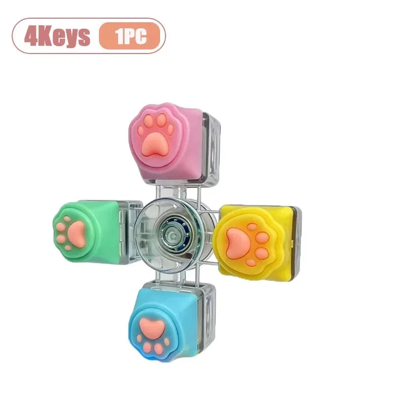 Cat Claw Keycap Fidget Toy - Stress Relief Keychain for Office & Learning