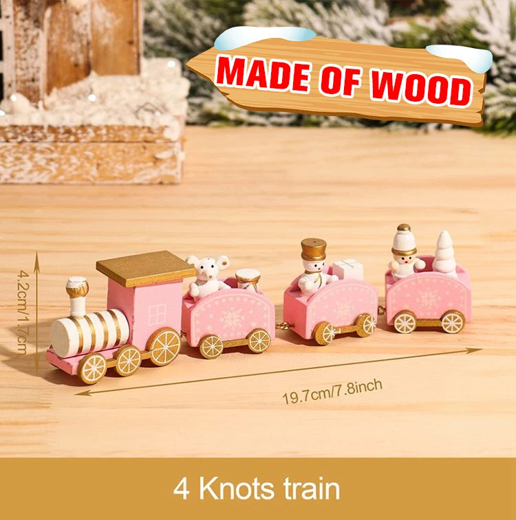 Christmas Train Ornament – Festive Wooden & Plastic Holiday Decor