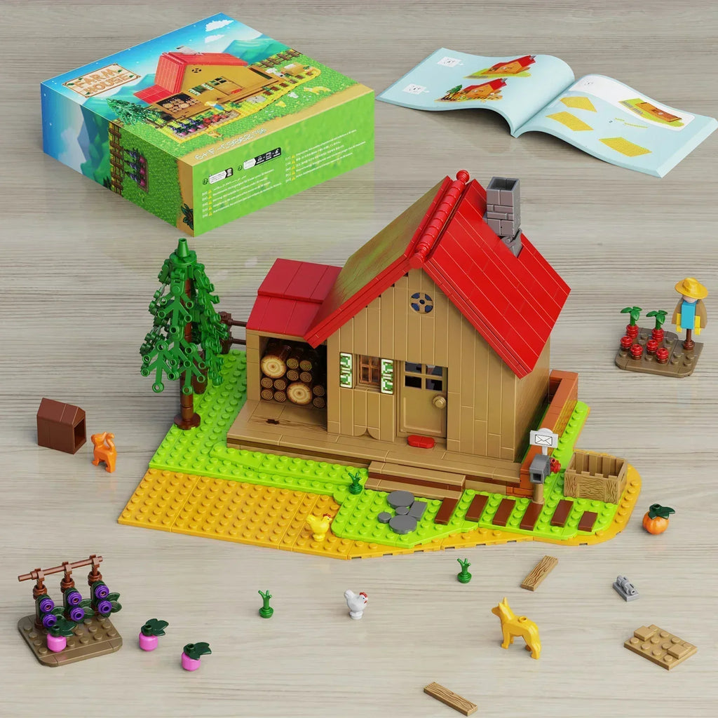 766PCS Creative Farm Building Blocks - Educational Toy for Kids