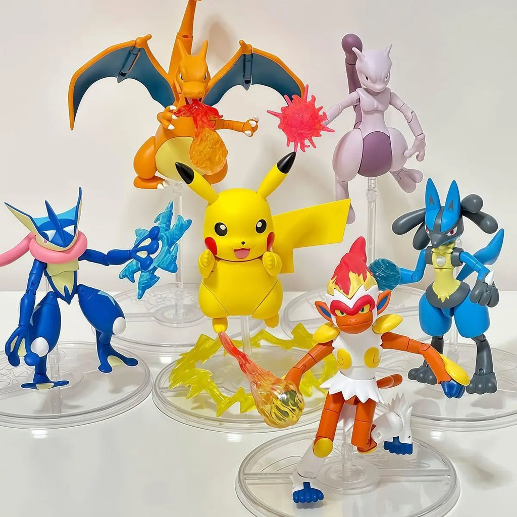Mewtwo, Charizard, Greninja & Lucario Action Figures | Ultimate Anime Set
