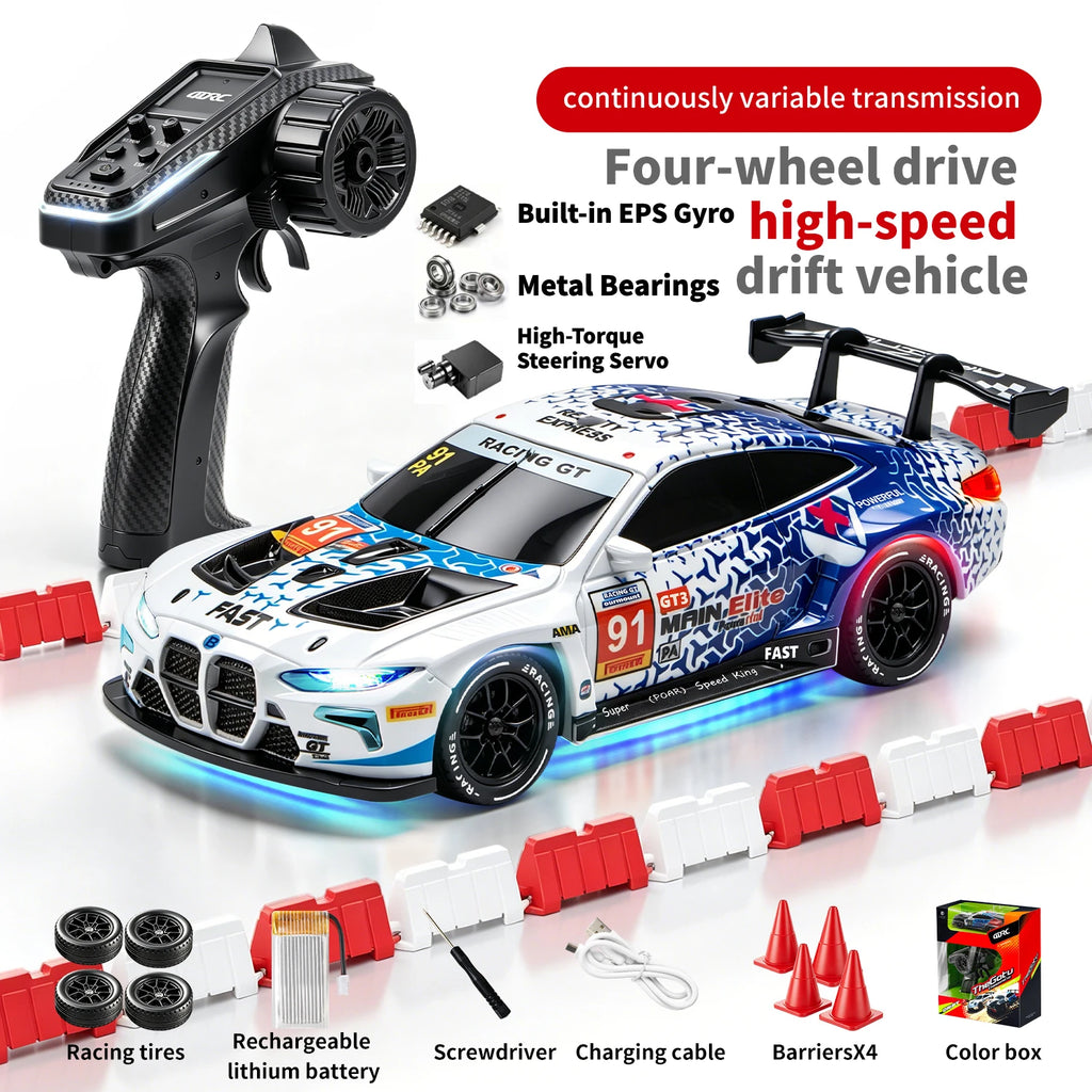 4DRC Mini RC Racing Car - 4WD Pocket Drift 1:43 High-Speed Toy