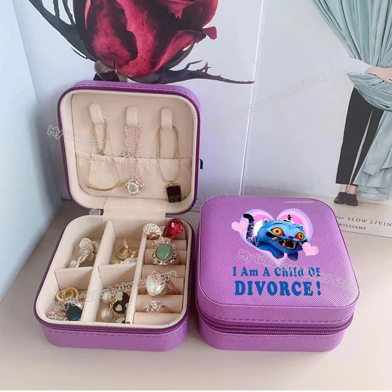 KPOP Jewelry Organizer Box - Stylish Travel Storage for Earrings & Necklaces