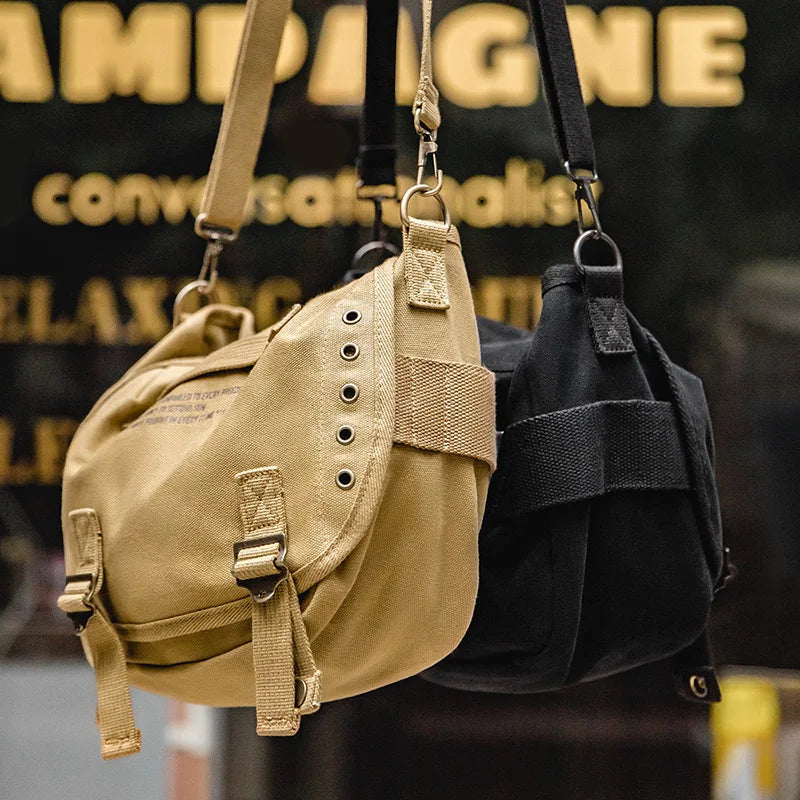 Vintage Canvas Crossbody Bag for Men - Stylish Messenger Essential