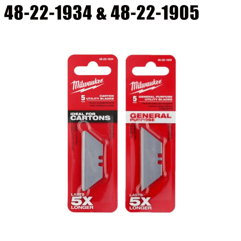 Milwaukee Utility Blades - Durable and Long-Lasting 5-Piece Set