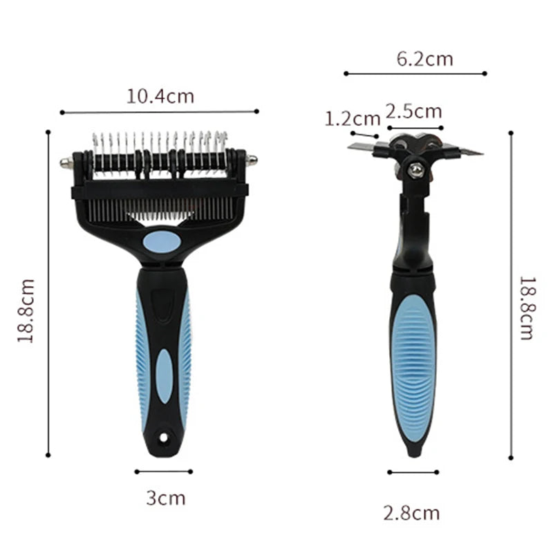 3-in-1 Pet Deshedding Brush & Fur Remover for Dogs and Cats