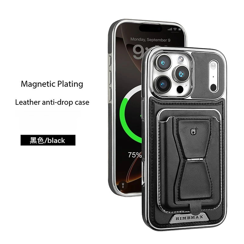 Luxury Magnetic 2-in-1 Leather Wallet Case for iPhone 17 Pro Max
