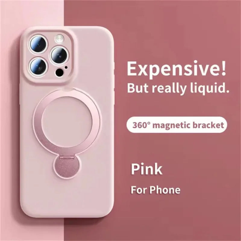 Magnetic Liquid Silicone Phone Case for iPhone 14/15/16/17 Pro Max